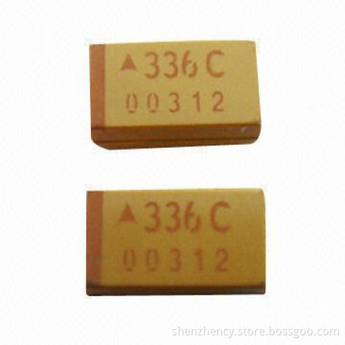 Tantalum Capacitors with -55 to 125°C Operating Temperature and 2,000 Hours Lifespan